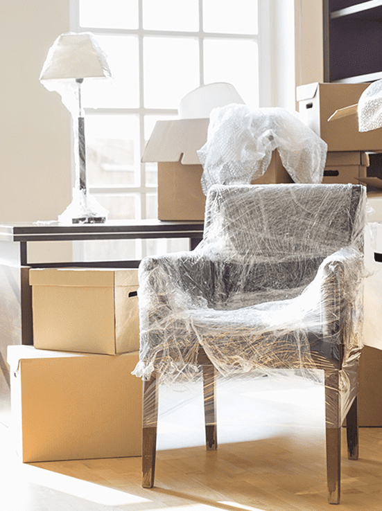 chair packaged for white rock movers